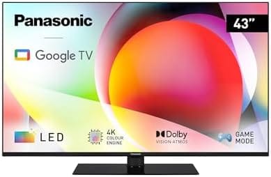 image Panasonic TN-43W70AEZ, Serie W70 43 Pulgadas 4K Ultra HD LED Smart TV, 2024, Asistente de Google, Chromecast, Dolby Vision y Atmos, Modo De Juego, Bluetooth, Experiencia Visual Excepcional