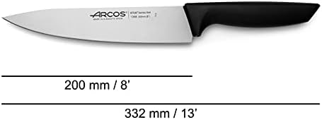 Compra Arcos Cuchillo Cocinero Profesional - Hoja de Acero Inoxidable NITRUM 200 mm, Filo Liso y Duradero, Mango Ligero y Resistente, Serie Niza en Amazon.es - Imagen 3