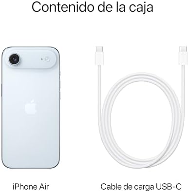 Apple iPhone Air de 512 GB El iPhone más Fino jamás Creado, Pantalla de 6,5 Pulgadas con Promotion hasta 120 Hz, Chip A19 Pro, cámara Frontal Center Stage, autonomía para el día Entero; Azul Cielo : Amazon.es: Electrónica - Imagen 6