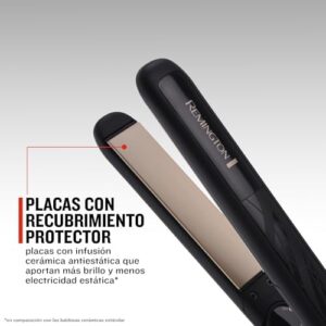 Remington Plancha de Pelo Ceramic Slim – Placas Flotantes Extralargas, Cerámica Anti-estática, Turmalina, Capa Protectora Teflón, Protección y Brillo, Temperatura 230°C, Calentamiento 15s – S3500 Amazon.es: Belleza
