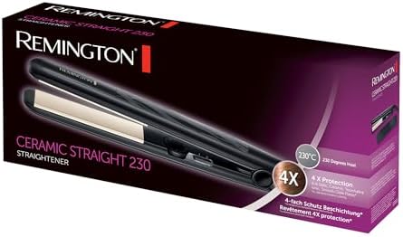 Remington Plancha de Pelo Ceramic Slim - Placas Flotantes Extralargas, Cerámica Anti-estática, Turmalina, Capa Protectora Teflón, Protección y Brillo, Temperatura 230°C, Calentamiento 15s - S3500 Amazon.es: Belleza - Imagen 6