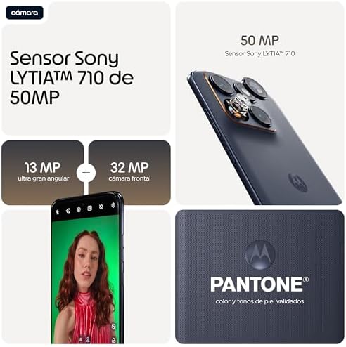 Motorola Edge 70 Fusion Pantone Silhouette 8GB 256GB, Pantalla Super HD AMOLED de 6,78", cámara Sony Lytia 710 de 50 MP, batería de 5200 mAh Amazon.es: Electrónica - Imagen 2