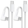 iPhone 17 16 15 Cable USB C [2Pack 1M] 60W Cable USB C a USB C 90 Grados PD Carga Rapida USB Tipo C Compatible con iPhone 17/16/15 Plus Pro MAX,Macbook Pro/Air,Galaxy S25/S24,Google Pixel,iPad Pro  Amazon.es: Informática