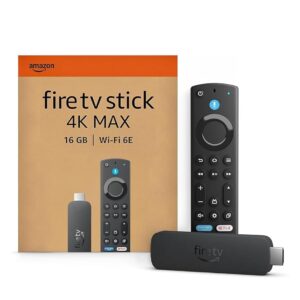 Chollo Amazon Fire TV Stick 4K Max (Última generación), Dispositivo de streaming compatible con Wi-Fi 6E y fondo ambiental, encuentra series más rápido con Alexa+