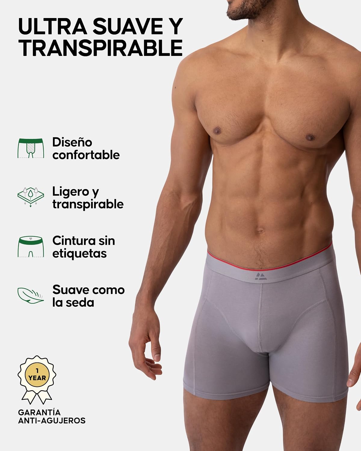 Chollo DANISH ENDURANCE Calzoncillos Hombre Boxer de Bambu, con o Sin Bragueta, Suaves y Elásticos, 3, 6 o 10 Pack - Boxer Hombre, Ropa Interior