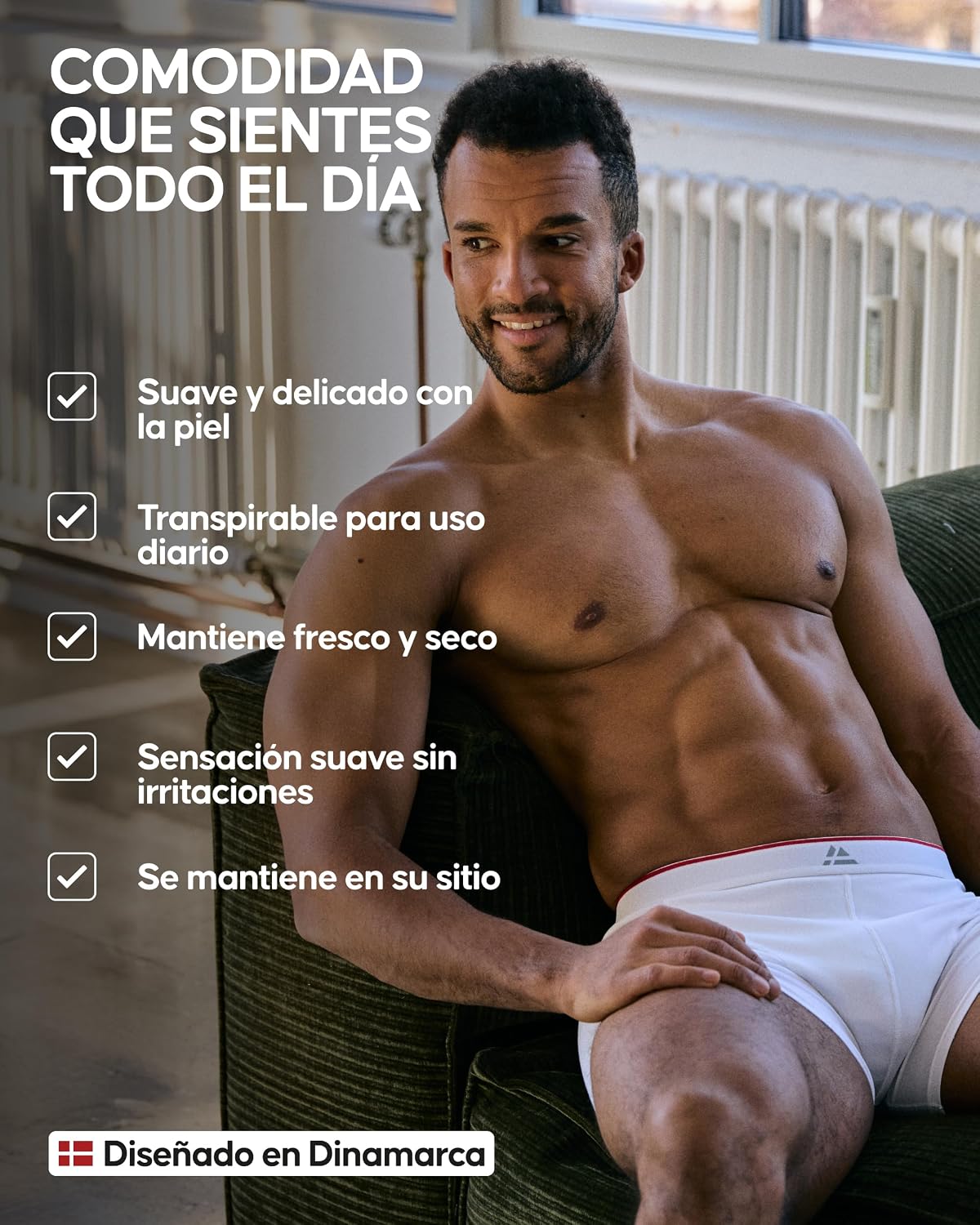 Chollo DANISH ENDURANCE Calzoncillos Hombre Boxer de Bambu, con o Sin Bragueta, Suaves y Elásticos, 3, 6 o 10 Pack - Boxer Hombre, Ropa Interior