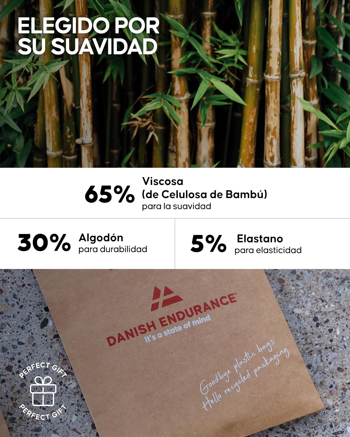 Chollo DANISH ENDURANCE Calzoncillos Hombre Boxer de Bambu, con o Sin Bragueta, Suaves y Elásticos, 3, 6 o 10 Pack - Boxer Hombre, Ropa Interior