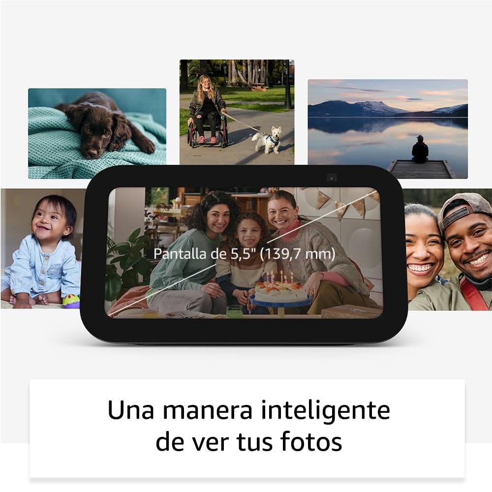 Chollo Echo Show 5 (Última generación) | Pantalla táctil inteligente diseñada para controlar tus dispositivos de Hogar digital y más | Antracita, con Acceso Anticipado a Alexa+