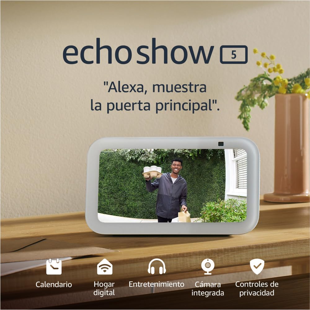 Chollo Echo Show 5 (Última generación) | Pantalla táctil inteligente diseñada para controlar tus dispositivos de Hogar digital y más | Antracita, con Acceso Anticipado a Alexa+