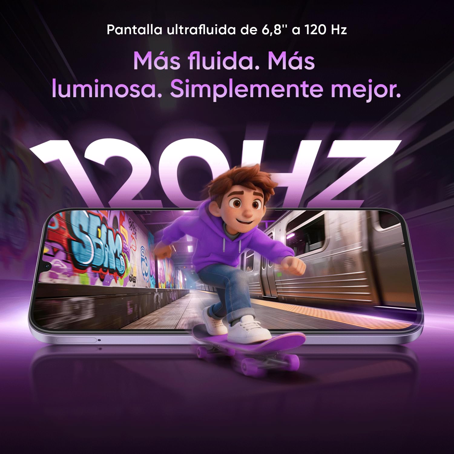Chollo Smartphone realme P4 Lite 4G, 4GB+256GB, Pantalla LCD HD 120Hz 6,8", Batería Titan 6600mAh, Carga 15W, Carga inversa 6W, IP64 Antipolvo e Impermeable, Sistema Next IA, Gris...