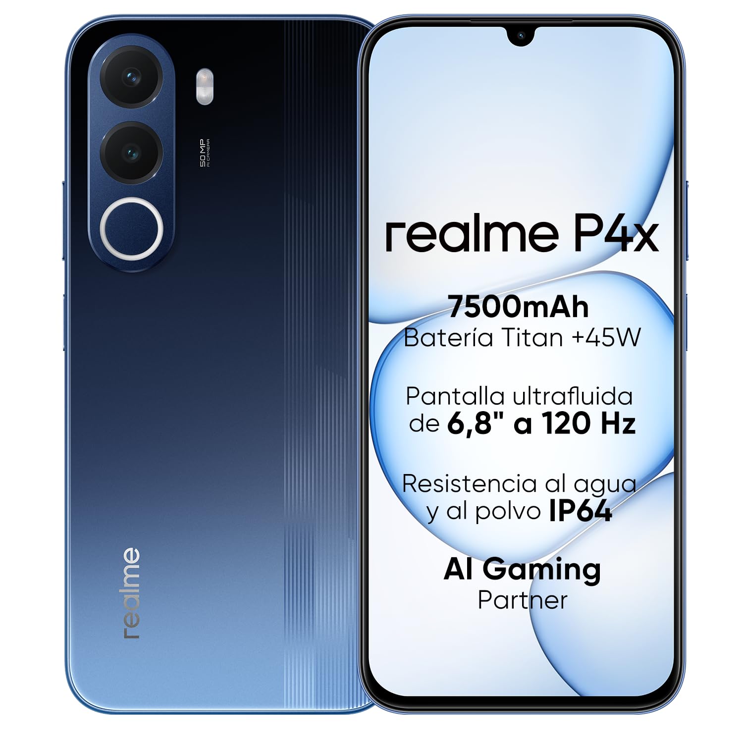 Chollo Smartphone realme P4 Lite 4G, 4GB+256GB, Pantalla LCD HD 120Hz 6,8", Batería Titan 6600mAh, Carga 15W, Carga inversa 6W, IP64 Antipolvo e Impermeable, Sistema Next IA, Gris...