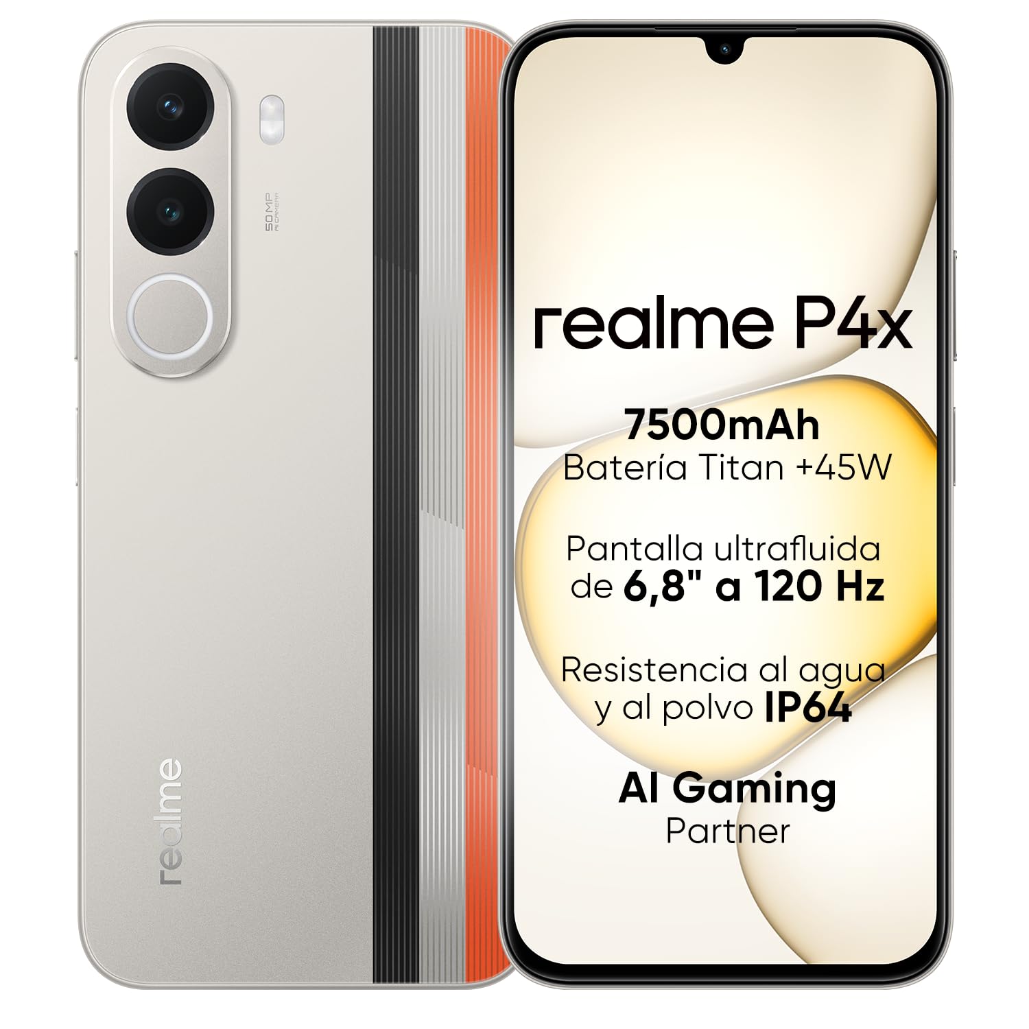 Chollo Smartphone realme P4 Lite 4G, 4GB+256GB, Pantalla LCD HD 120Hz 6,8", Batería Titan 6600mAh, Carga 15W, Carga inversa 6W, IP64 Antipolvo e Impermeable, Sistema Next IA, Gris...