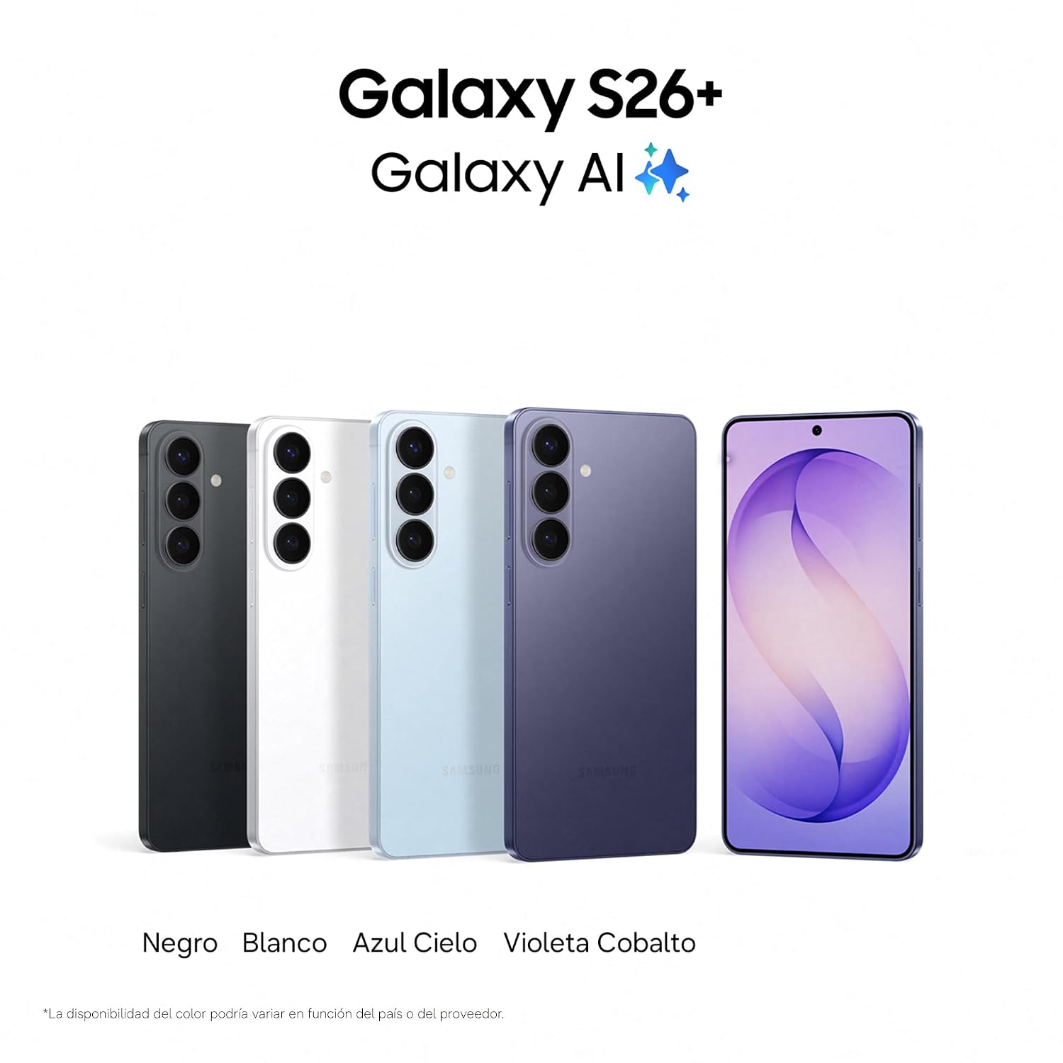 Samsung Galaxy S26+ 256GB, Mobile Phone with Galaxy AI, 50MP Camera, 12GB RAM, 4900mAh Battery, Manufacturer Warranty 3 Years + 1 Year Extra Year, Black (Spanish Version)