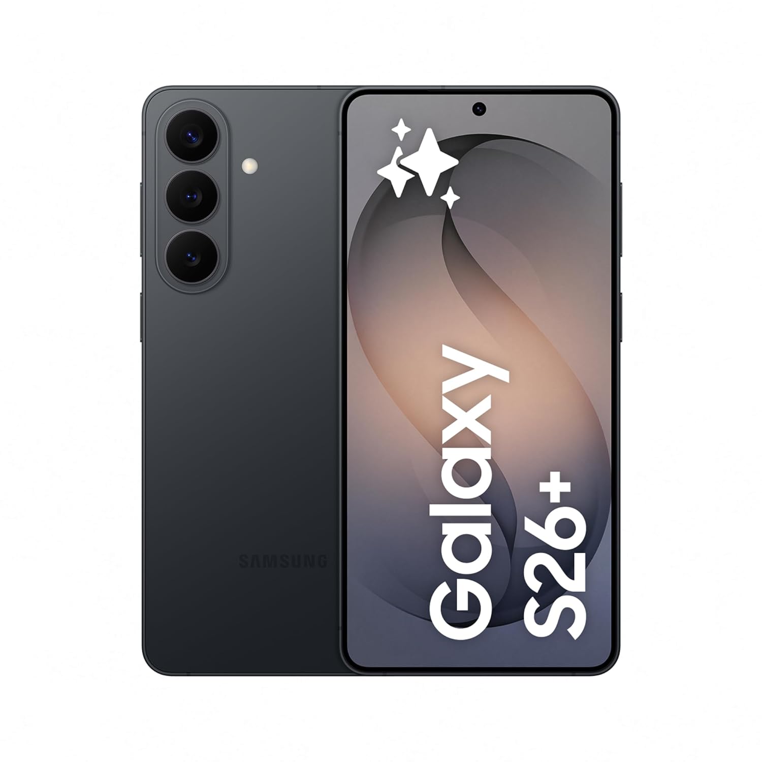Samsung Galaxy S26+ 256GB, Mobile Phone with Galaxy AI, 50MP Camera, 12GB RAM, 4900mAh Battery, Manufacturer Warranty 3 Years + 1 Year Extra Year, Black (Spanish Version)